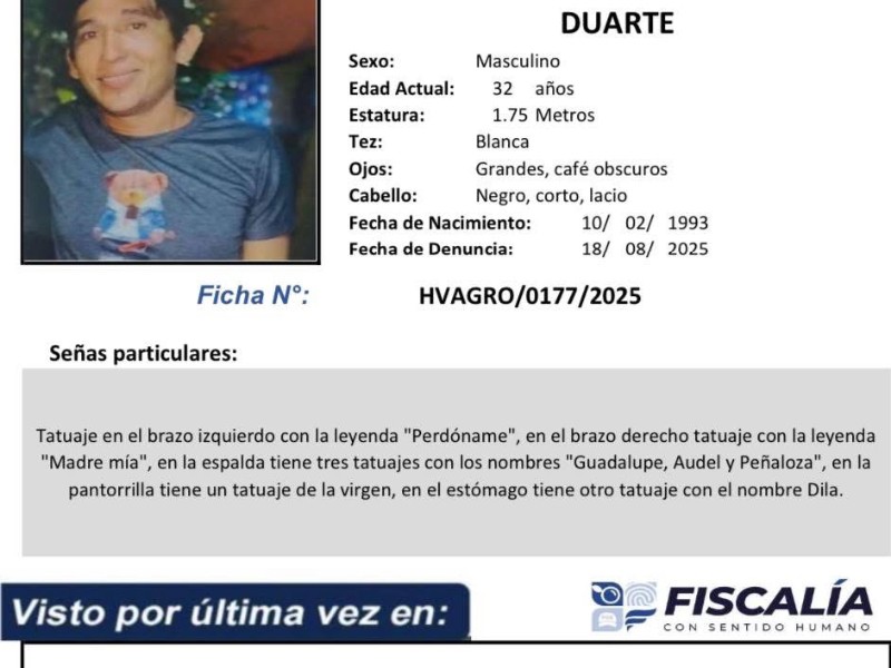 Desaparece hombre en Zihuatanejo; Fiscalía emite ficha de búsqueda