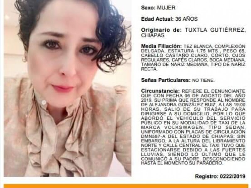 Desaparece mujer al abordar taxi pirata