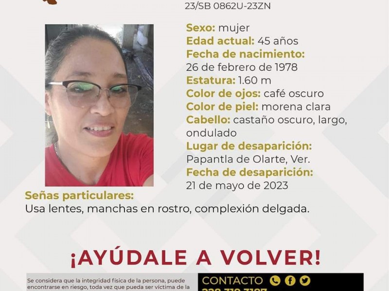 Desaparece mujer en Papantla