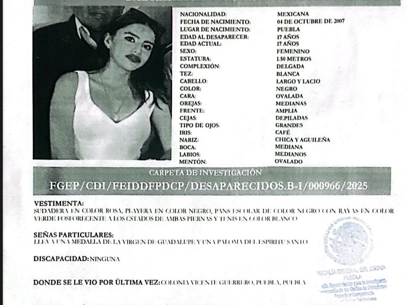 Desaparecen 3 mujeres en 7 días en Puebla