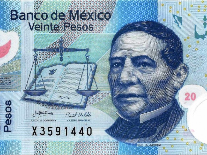 Desaparecerá el billete de 20 pesos