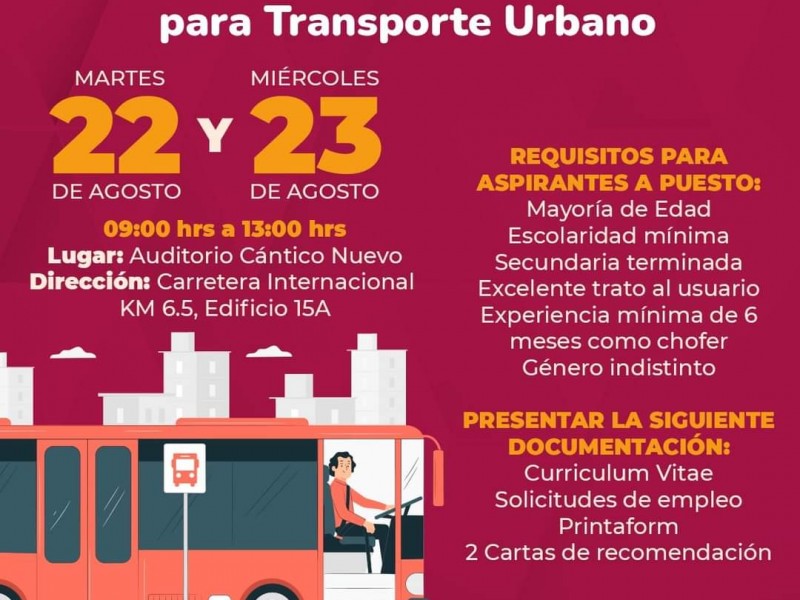 Desarrollan en Nogales feria del empleo para chóferes