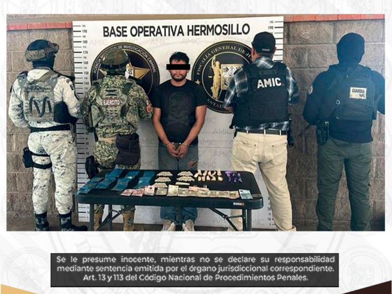 Desarticulan punto de venta de droga mediante cateo en Hermosillo