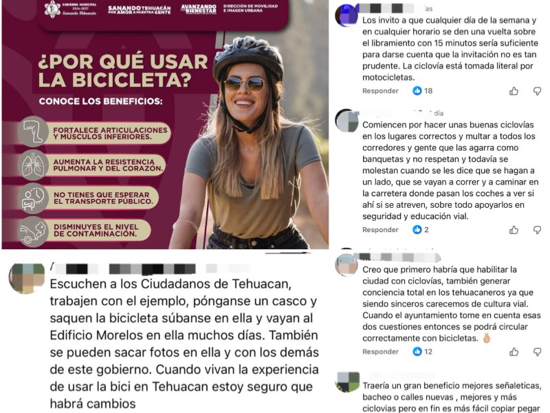 Desata críticas fomento de uso de bicicleta por gobierno local