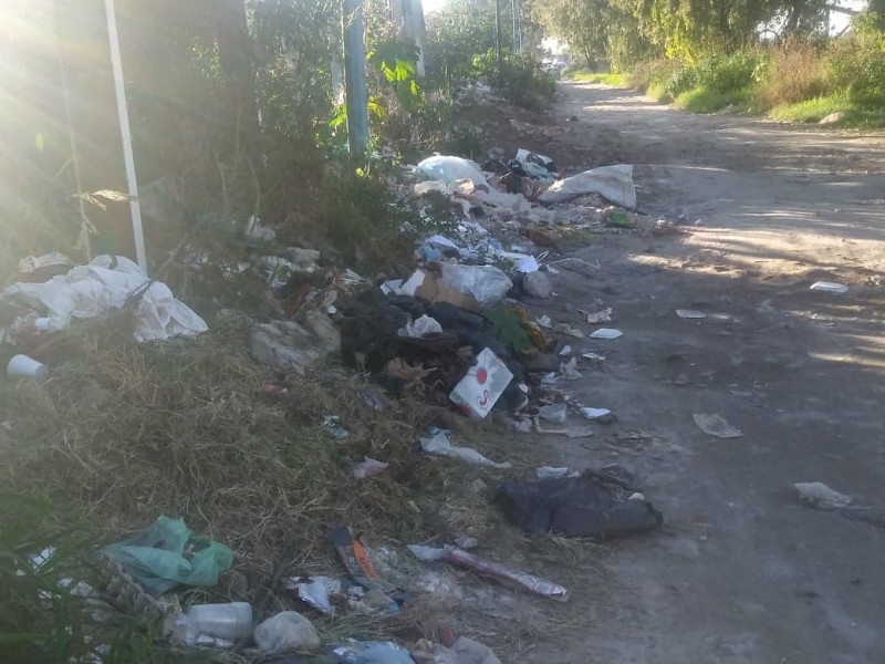 Olvidan limpieza en el bordo del río Lerma