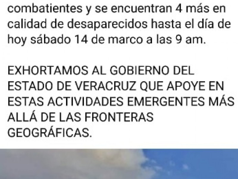 Descartan fallecimientos en Veracruz por incendio en Pico de Orizaba