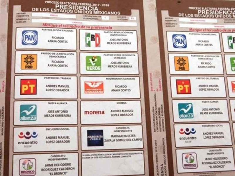 Descartan reimpresión de boletas electorales