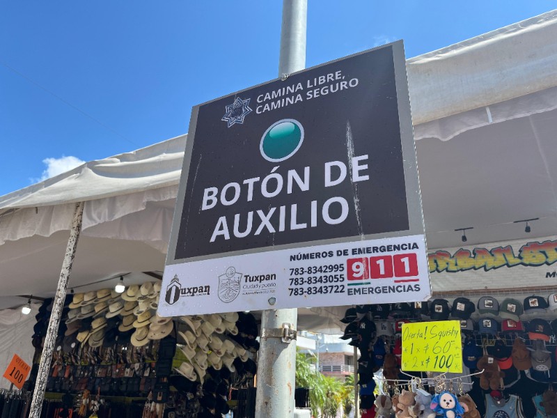 Desconocen tuxpeños funcionamiento de botones de auxilio