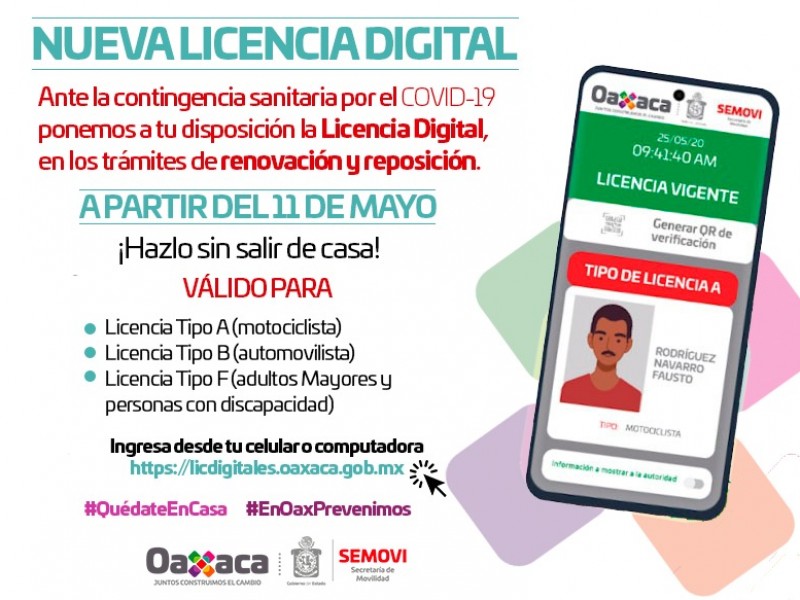 Desde un celular podrás tener tu licencia de conducir: SEMOVI-OAXACA