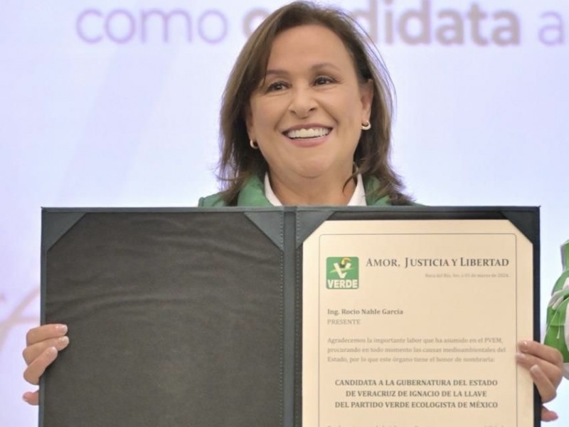 Designa PVEM a Rocío Nahle como candidata única a gubernatura