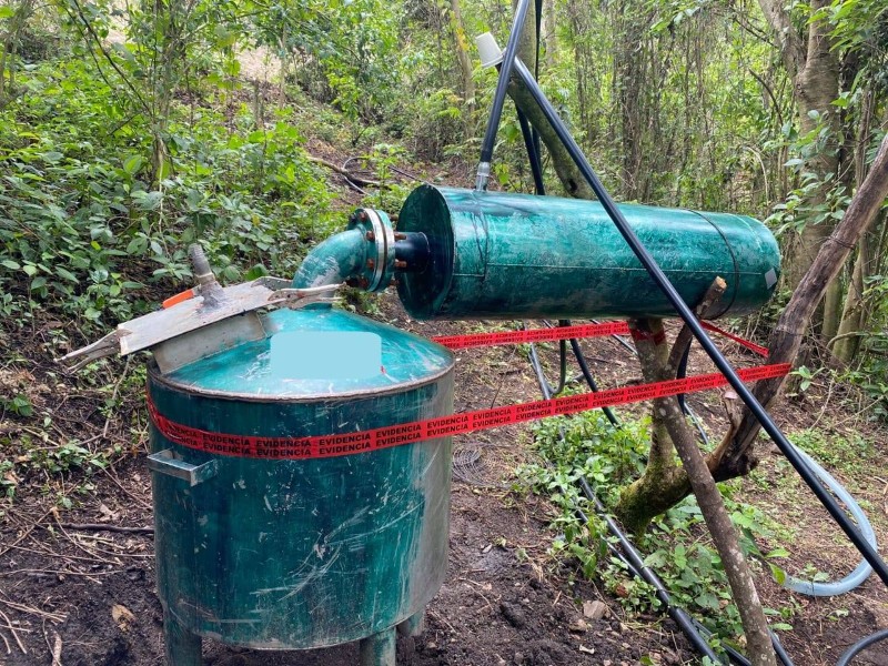 Desmantelan laboratorio clandestino de drogas en Chiapas