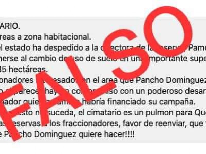 Desmienten autoridades que Cimatario se vaya a fraccionar