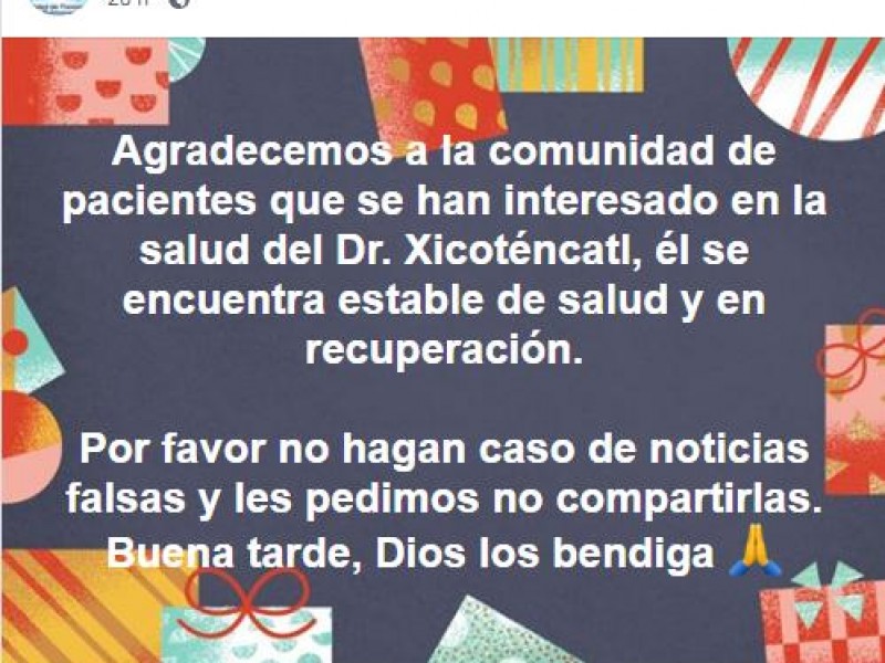 Desmienten estado critico de hermano de Gobernador