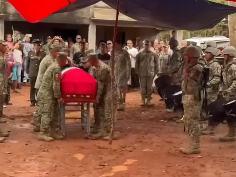 Despiden a soldado oaxaqueño caído en servicio en Michoacán