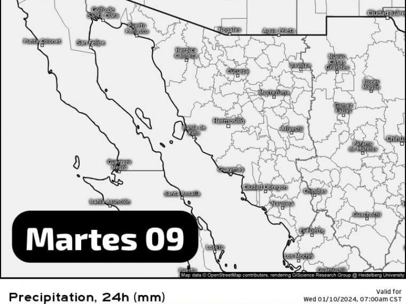 Despierta Guaymas con 7°C