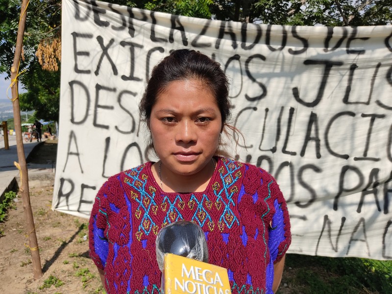 Desplazados exigen su retorno seguro al ejido Puebla Chenalhó