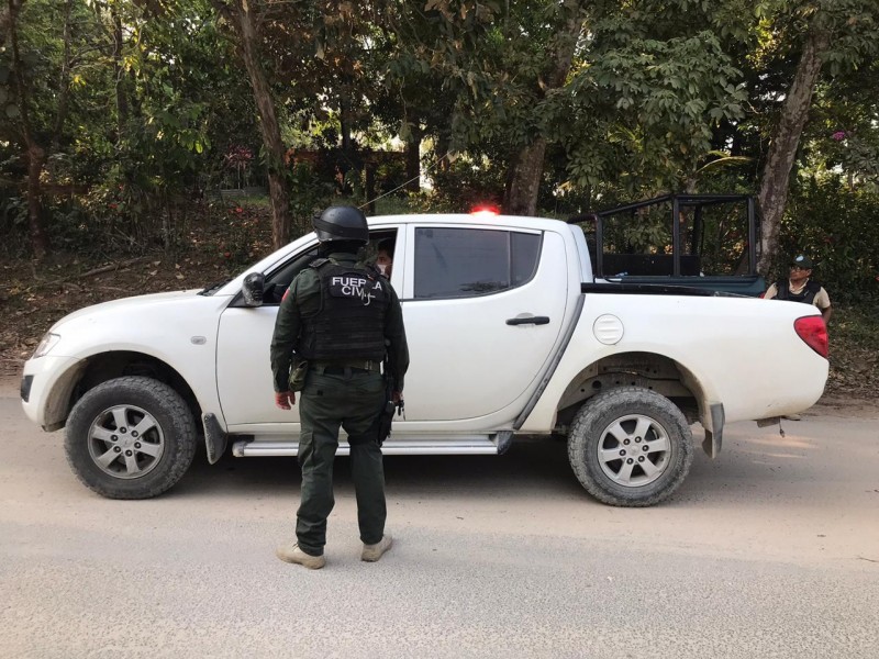 Despliega Seguridad Pública operativo preventivo en Agua Dulce