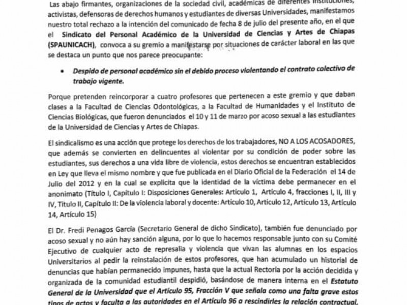 Destapan corrupción de líder sindical del Spaunicach