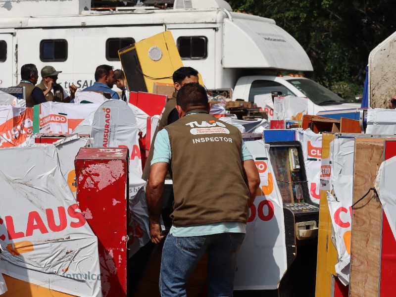 Destruyen 178 maquinas tragamonedas en Tlajomulco