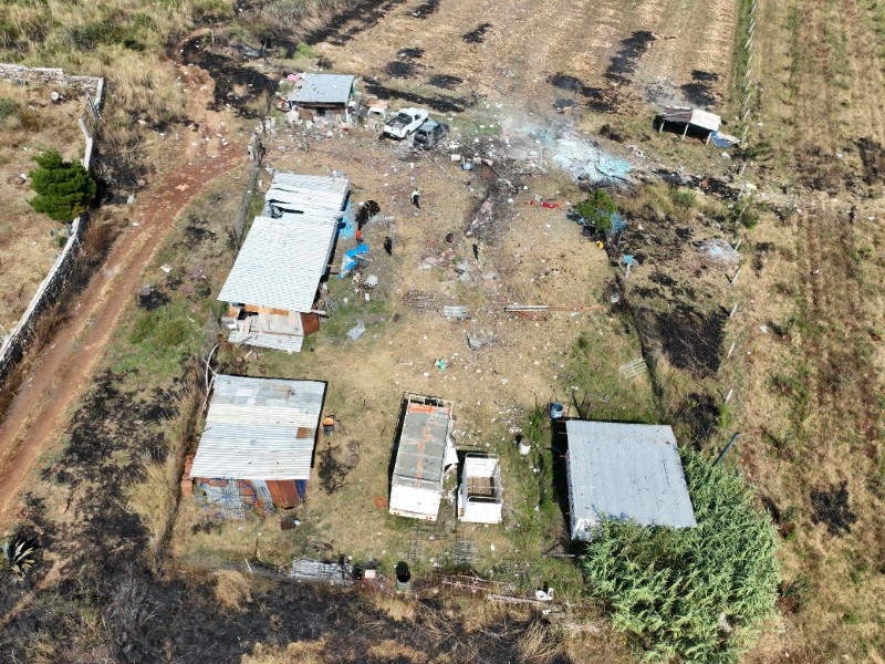Destruyen 8 kgs de pólvora y pirotecnia de negocio familiar tras explosión