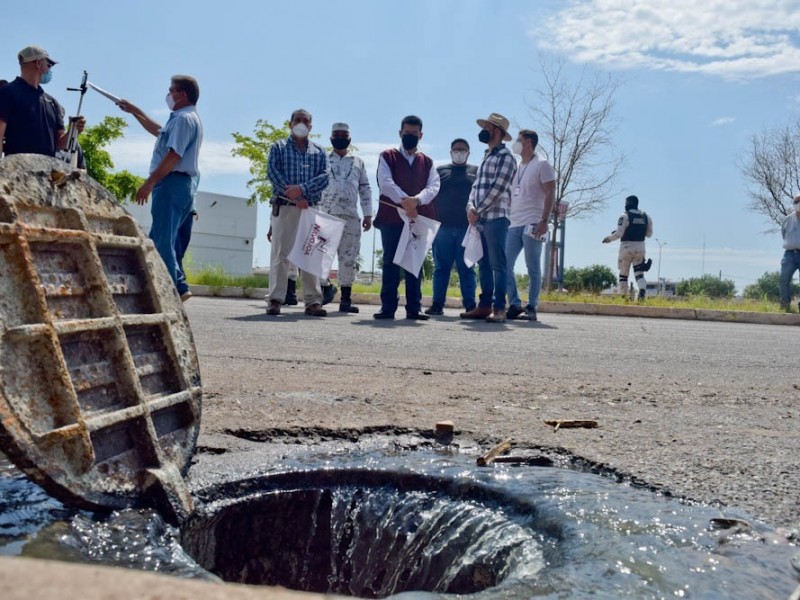 Detectan 21 puntos de riesgo por drenaje colapsado en Navojoa