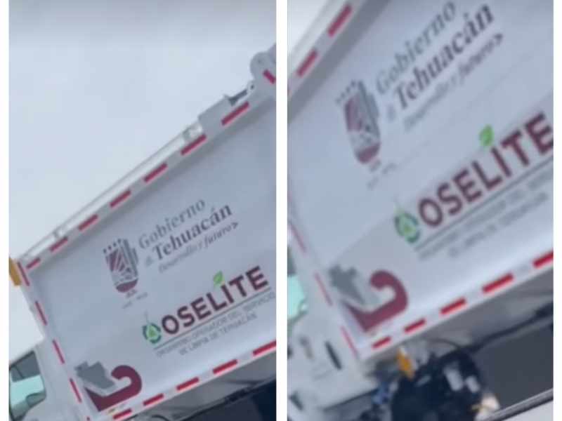 Detectan 3 camiones de basura de Tehuacán, aparentemente nuevos