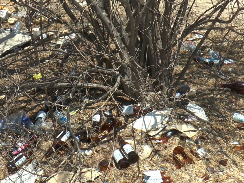 Detectan grandes cantidades de basura en carretera a Los Planes