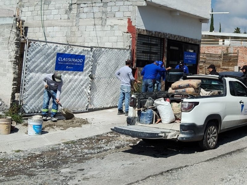 Detectan más de 200 tomas clandestinas de agua en Hacienda Santa Rosa