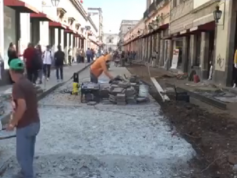 Detendrán obras de centro histórico por 3 semanas