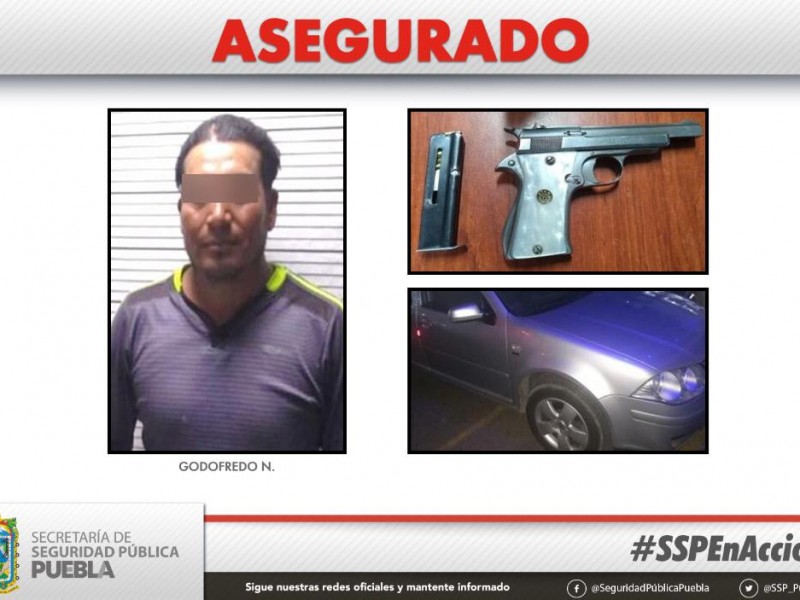 Detenido 1 sujeto, por posesión ilegal de arma