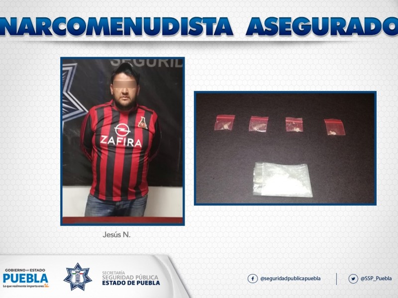 Detenido en Puebla, probable vendedor de estupefacientes