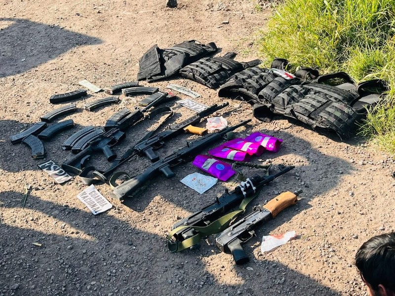 Detenidos en Los Prietos portaban armas largas y chalecos balísticos