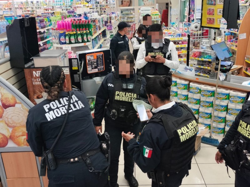 Detiene Policía Morelia a sospechoso de robo de farmacia