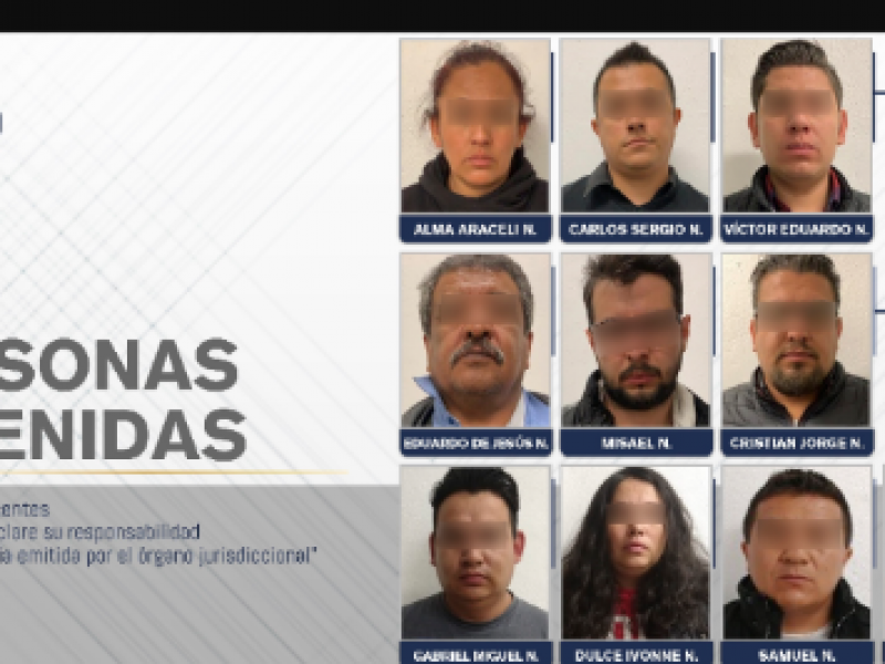 Detienen a 10 personas en diversos cateos