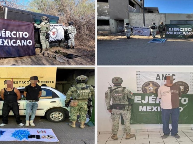 Detienen a 13 y decomisan arsenal en Sonora