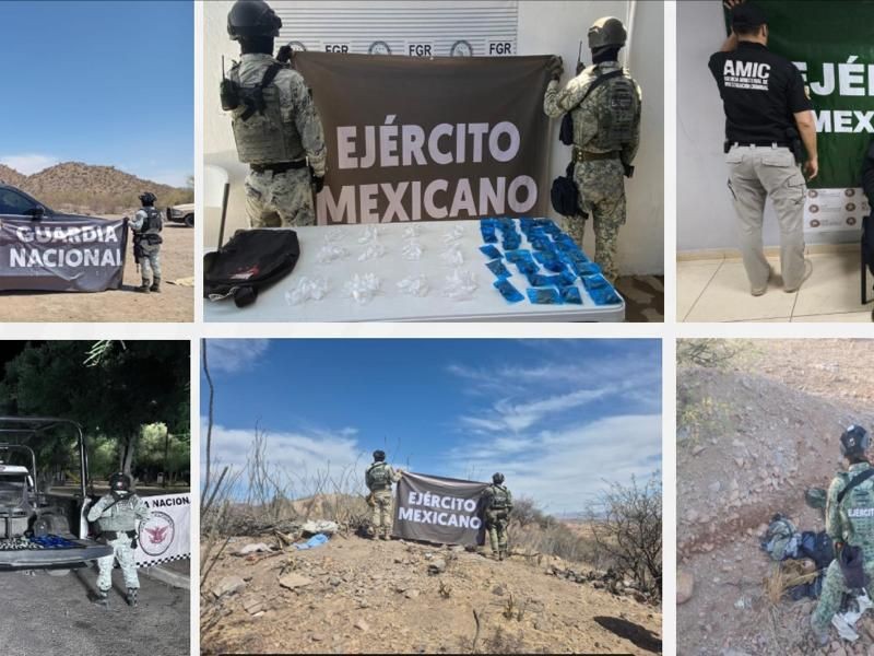 Detienen a 17, decomisan armas, droga y vehículos en Sonora