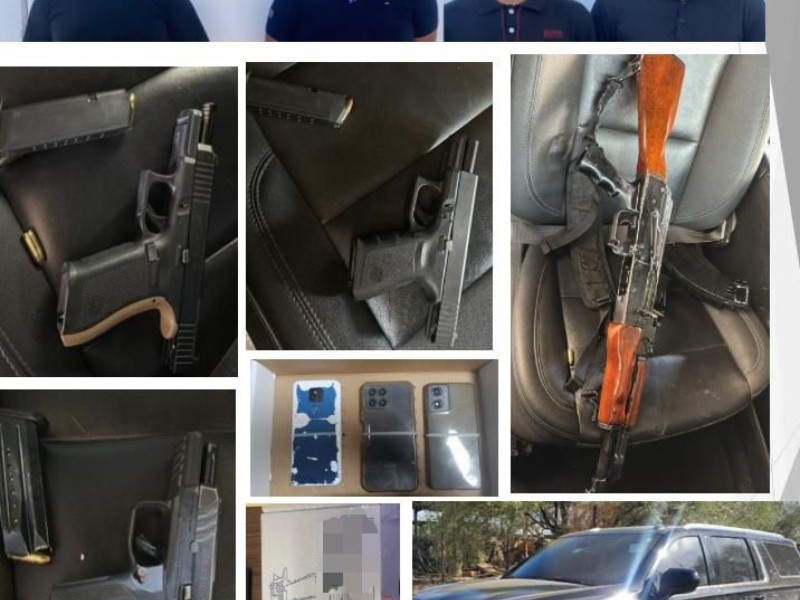 Detienen a 17 personas y aseguran armas, vehículos y droga