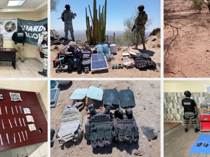Detienen a 17 personas y aseguran armas y drogas en Sonora