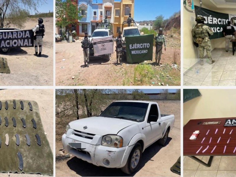 Detienen a 28 y aseguran armas, droga y vehículos en Sonora