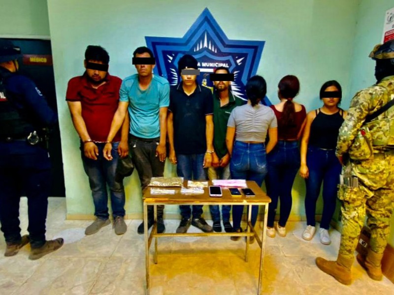 Detienen a 7 con armamento y droga en Pueblo Yaqui