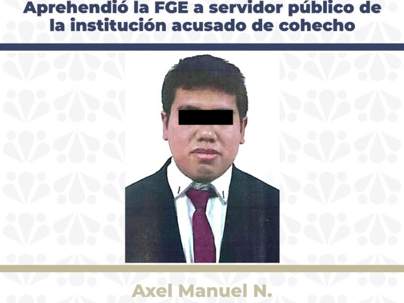 Detienen a agente del MP en Puebla por cohecho