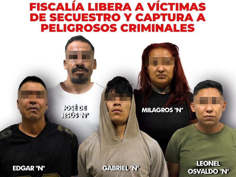 Detienen a célula de secuestradores y rescatan a dos personas