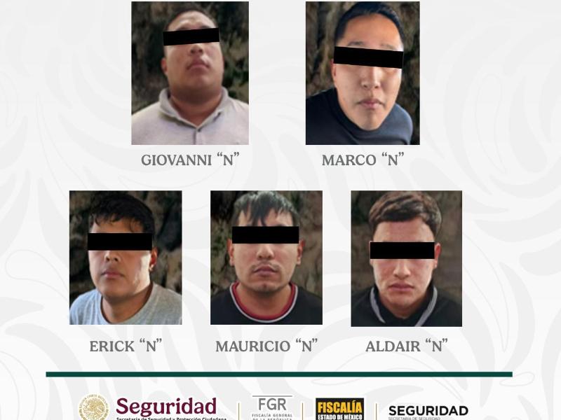 Detienen a cinco falsos policías acusados de extorsionar en Teotihuacán y Acolman