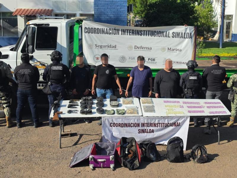 Detienen a cuatro hombres armados en la colonia Industrial Bravo