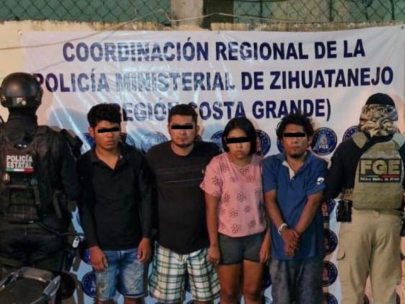 Detienen a cuatro personas por intento de robo en Zihuatanejo