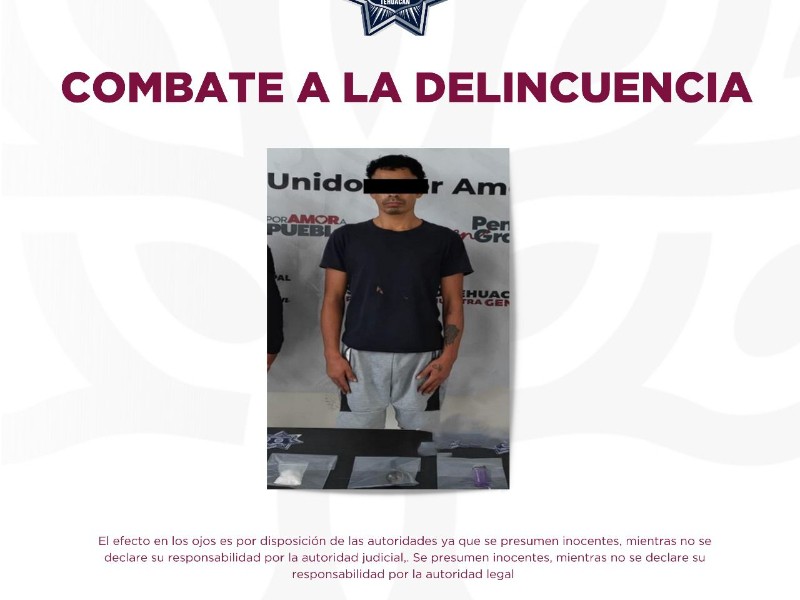 Detienen a delincuente con amplio historial delictivo
