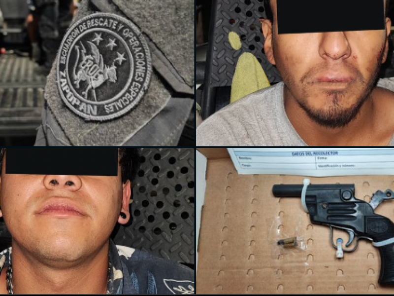 Detienen a dos con arma hechiza en la Emiliano Zapata