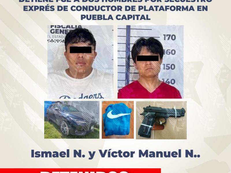Detienen a dos hombres por secuestro exprés de conductor