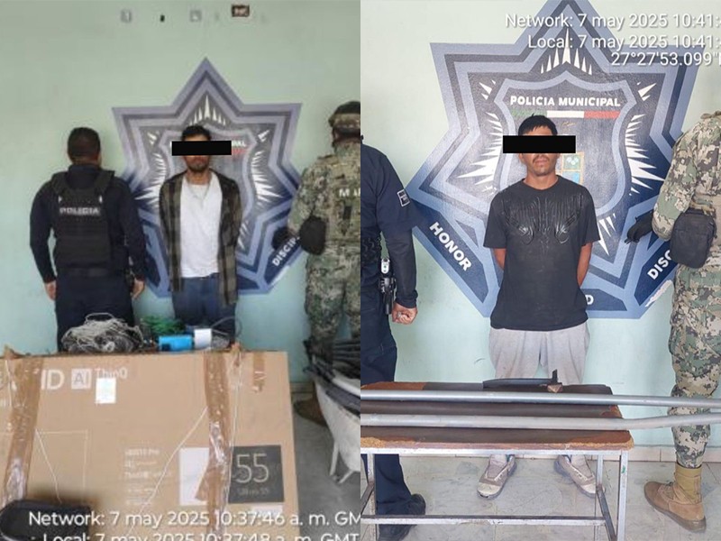 Detienen a dos por robo con violencia en Cajeme
