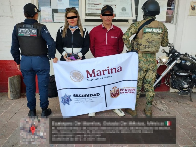 Detienen a dos presuntos integrantes de célula delictiva colombiana en Ecatepec